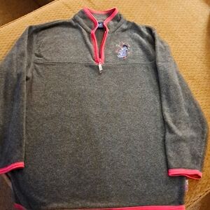 Pooh Medium 1/4 zip Fleece Embroidered Eyore